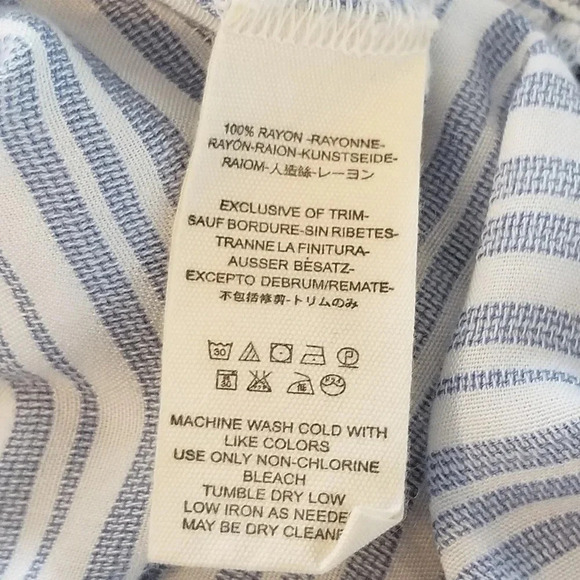 New Free People The Rosemary Striped Tie Front Crop Top  S - Picture 7 of 7